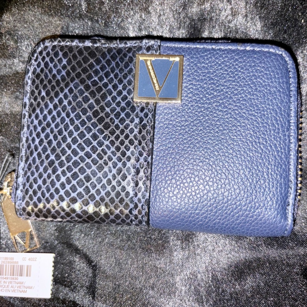 Victoria's Secret Blue and Black Wallet